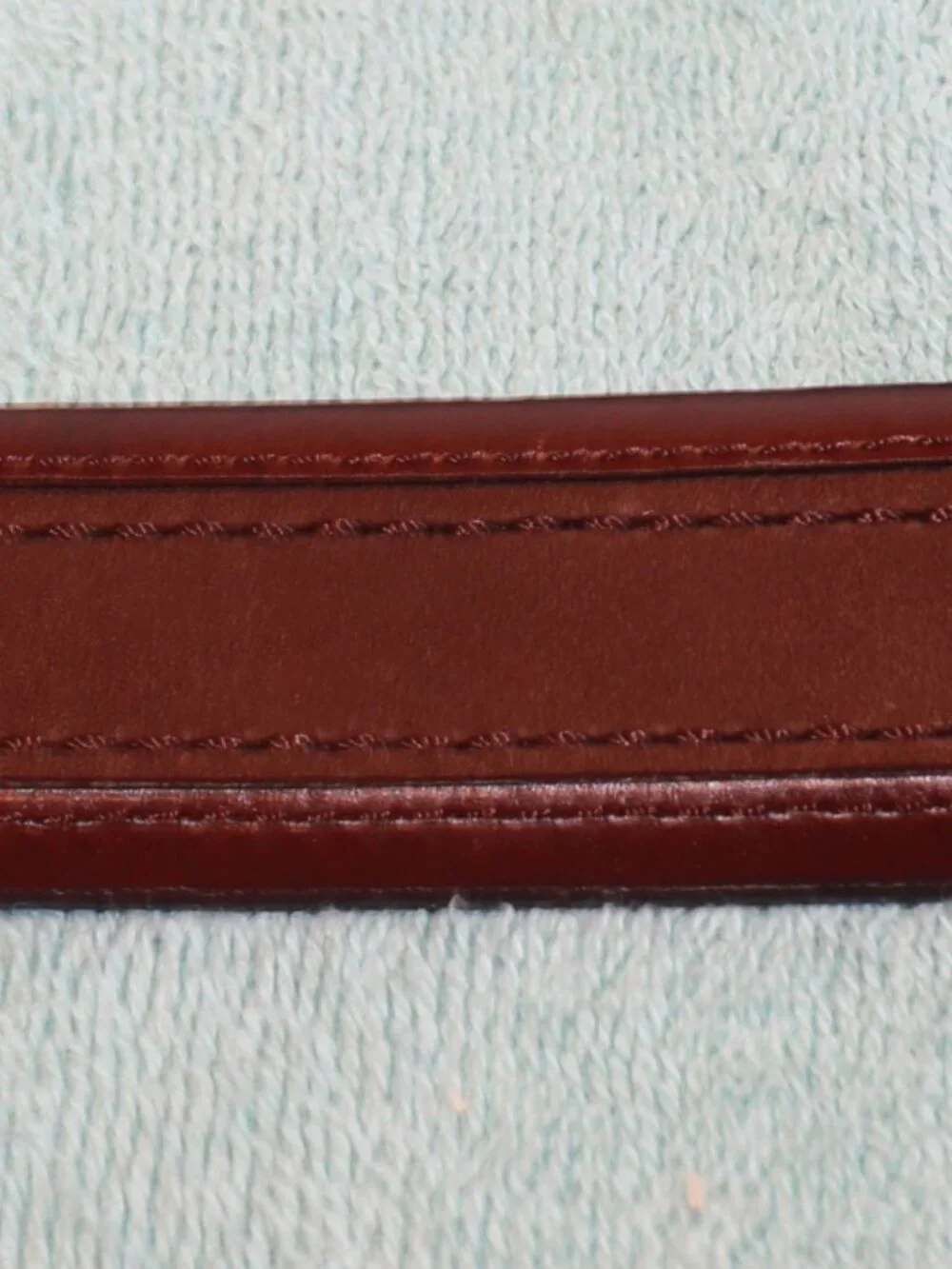 NWOT COLUMBIA Two-Tone Brown Leather Belt w/ Silver Tone Buckle Men’s 36